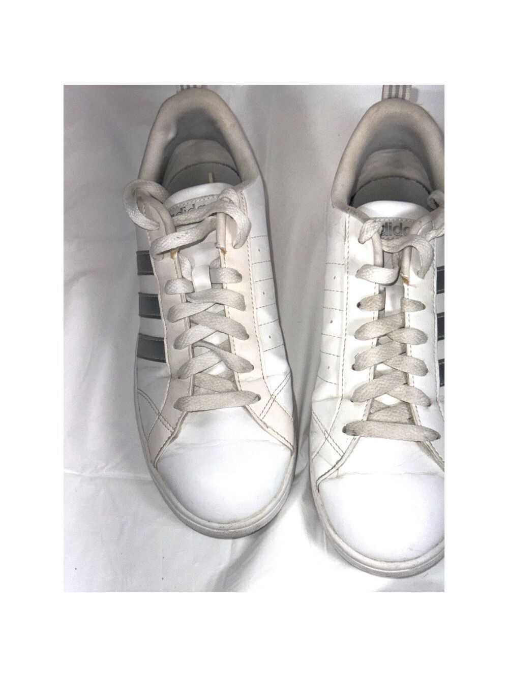 Adidas VS Advantage BB7248 White Running Shoes Sneakers mens size 7.5